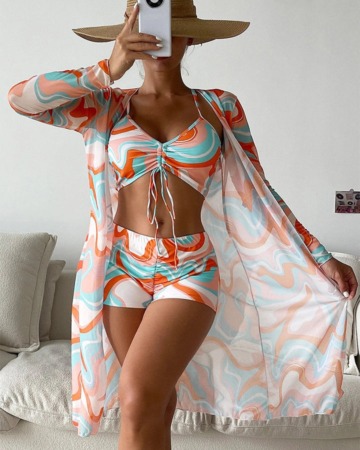 Luna – Printed 3-Piece Bikini Set