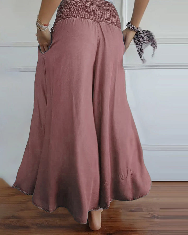 Reina - Comfy Wide-Leg Trousers Beach