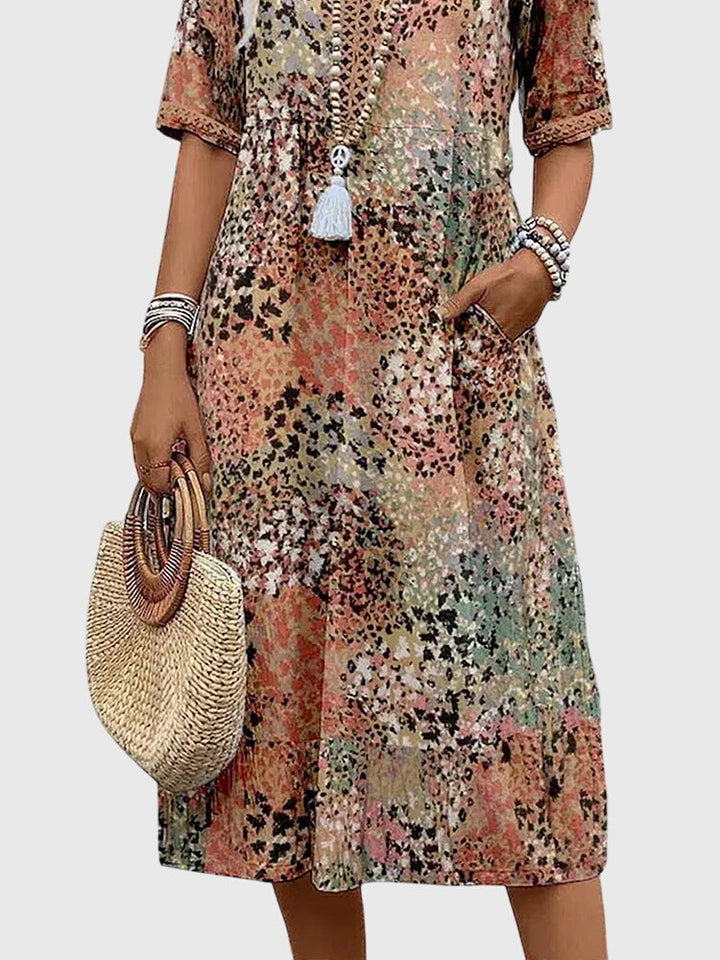 Yvonna™ | Chic Floral Midi Dress