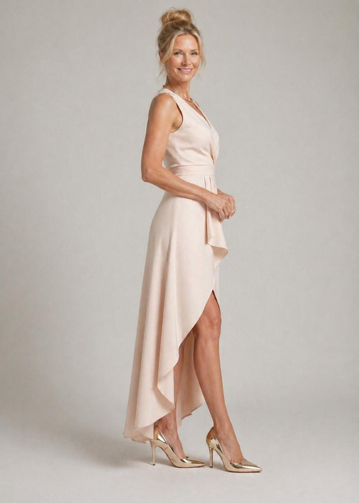Stella & Grace™ | V-Neck Midi Wrap Dress