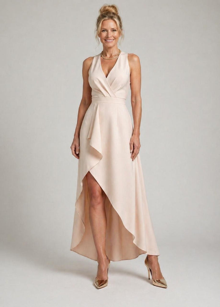 Stella & Grace™ | V-Neck Midi Wrap Dress