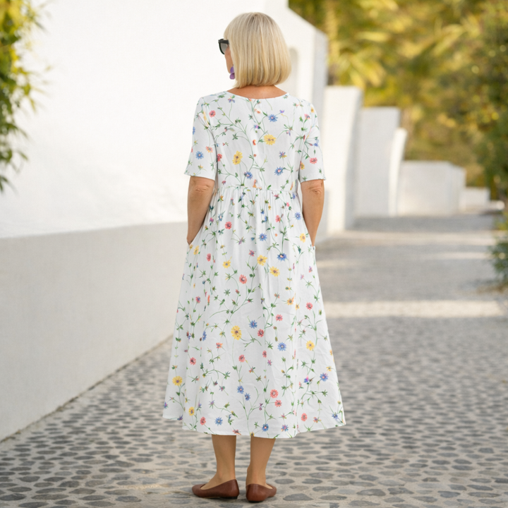 Robin | Midi Dress with Floral Print