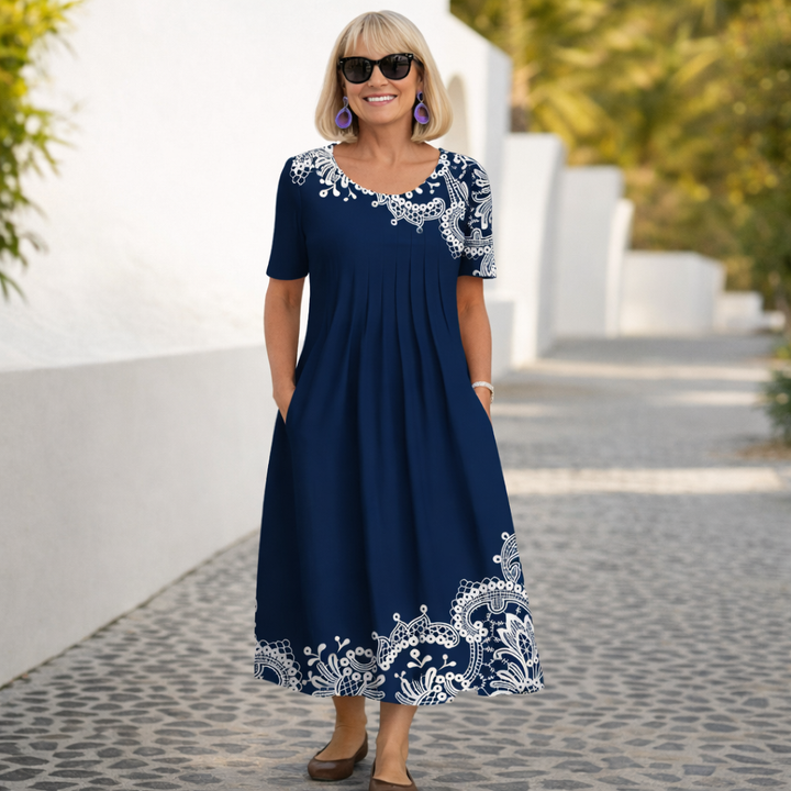 Robin | Midi Dress with Floral Print