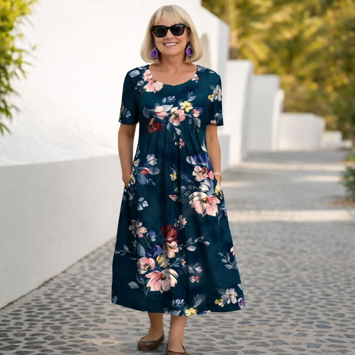 Robin | Midi Dress with Floral Print
