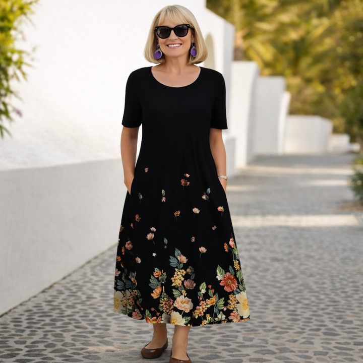 Robin | Midi Dress with Floral Print