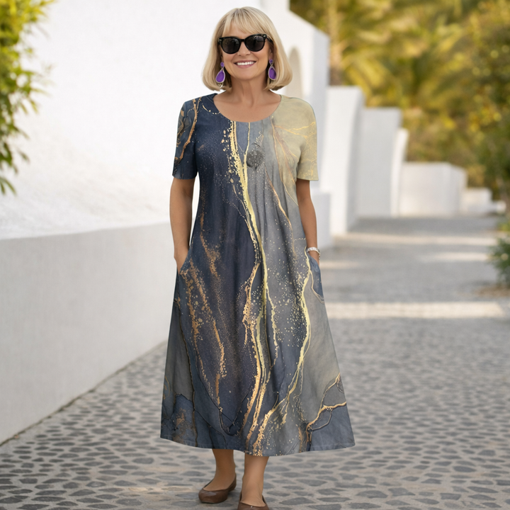Robin | Midi Dress with Floral Print