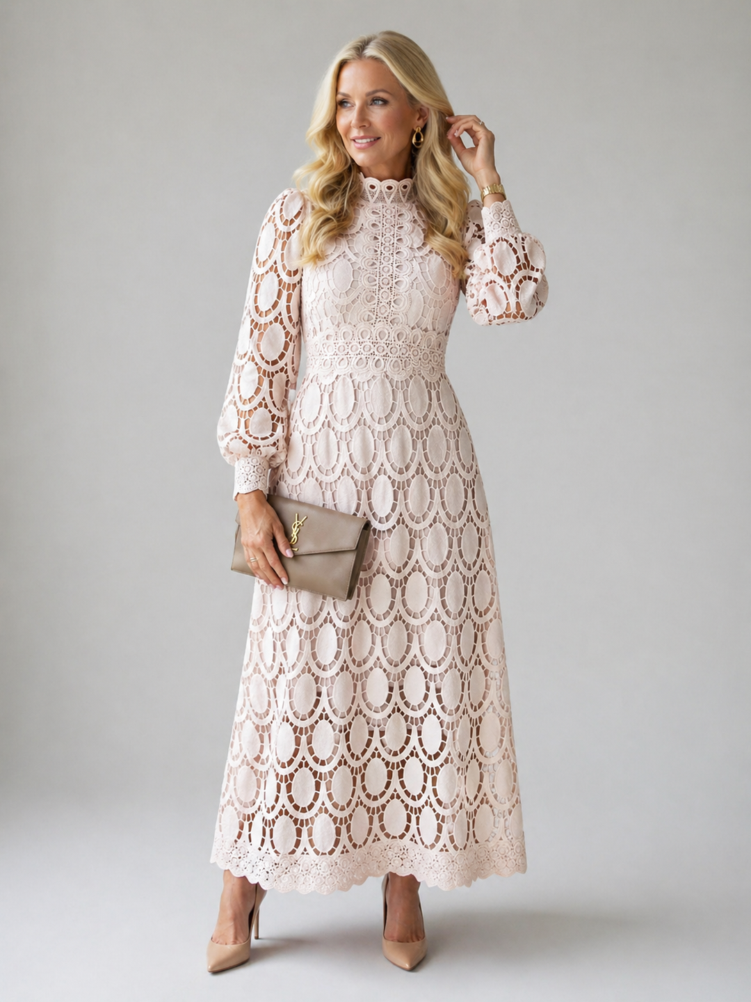 Stella & Grace™ | Elegant Lace Midi Dress