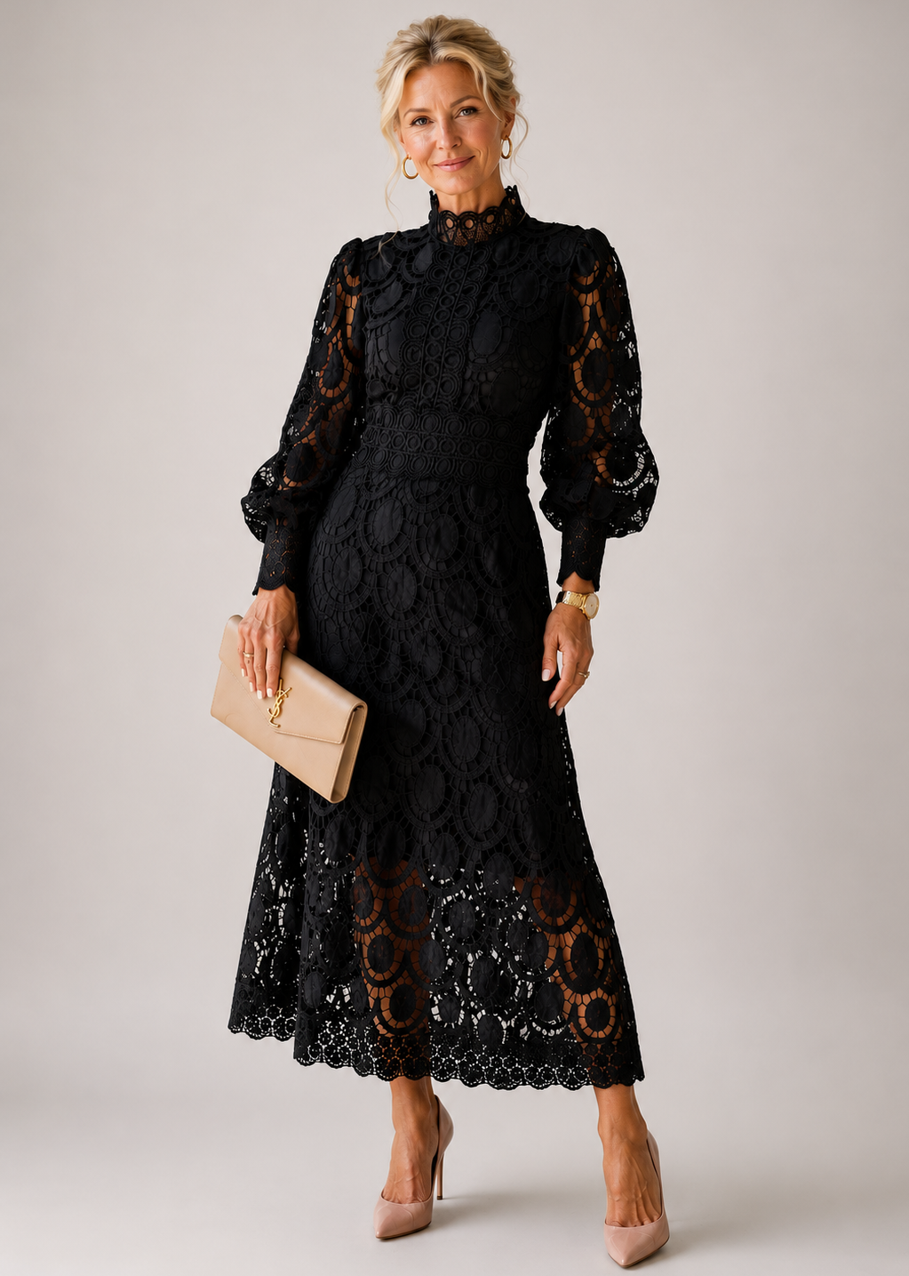 Stella & Grace™ | Elegant Lace Midi Dress