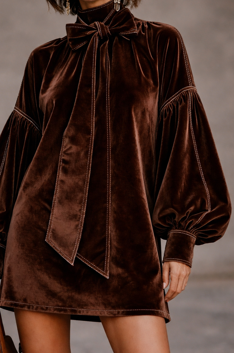 OCTAVIA | LUXURIOUS VELVET MINI DRESS