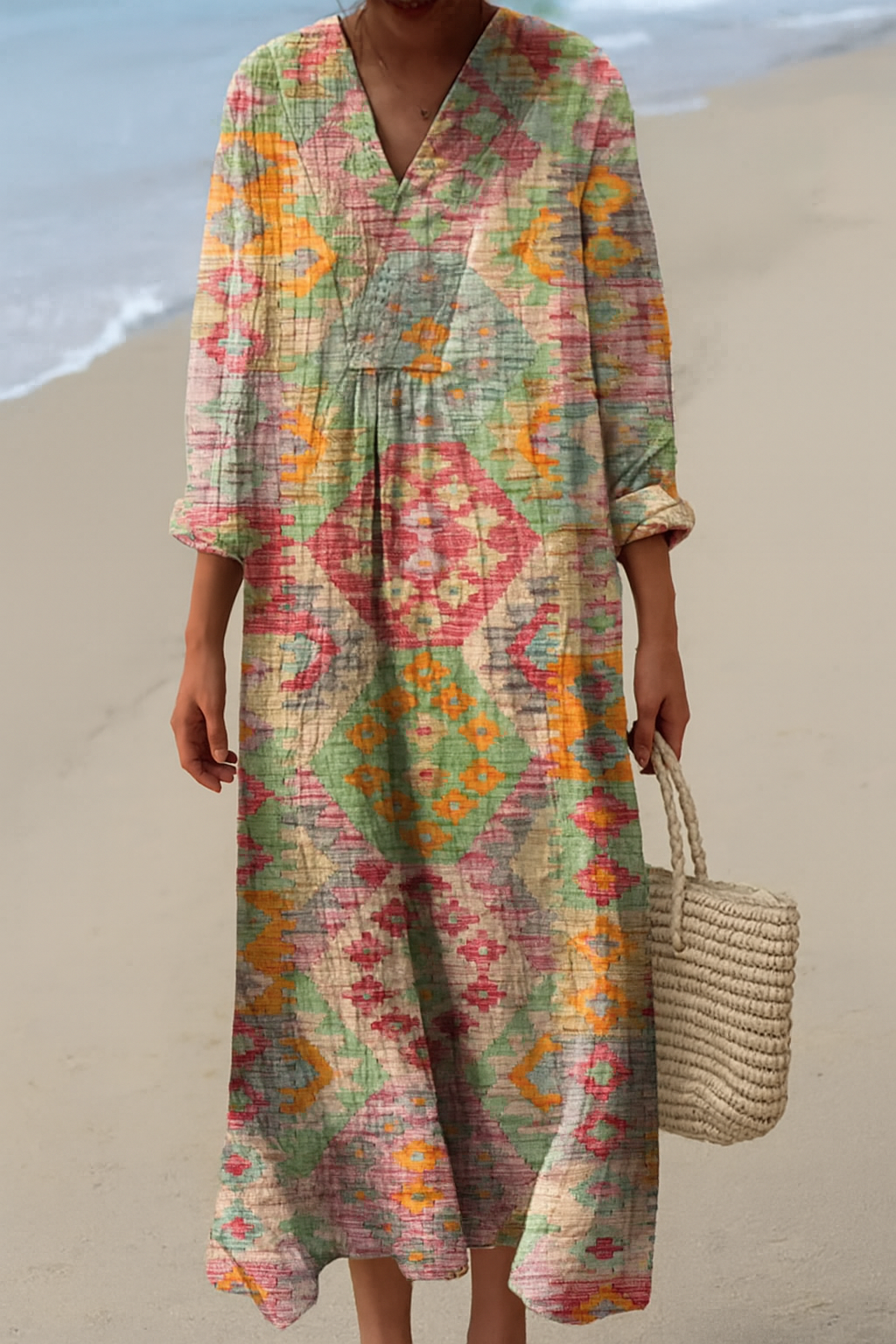 Virginia - Printed Summer Breeze Dress Beach