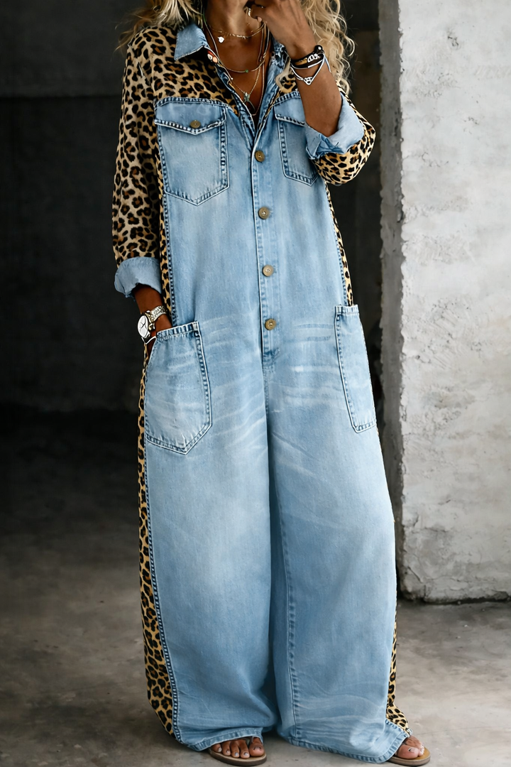 Amanda | Denim Jumpsuit with One-Piece Design