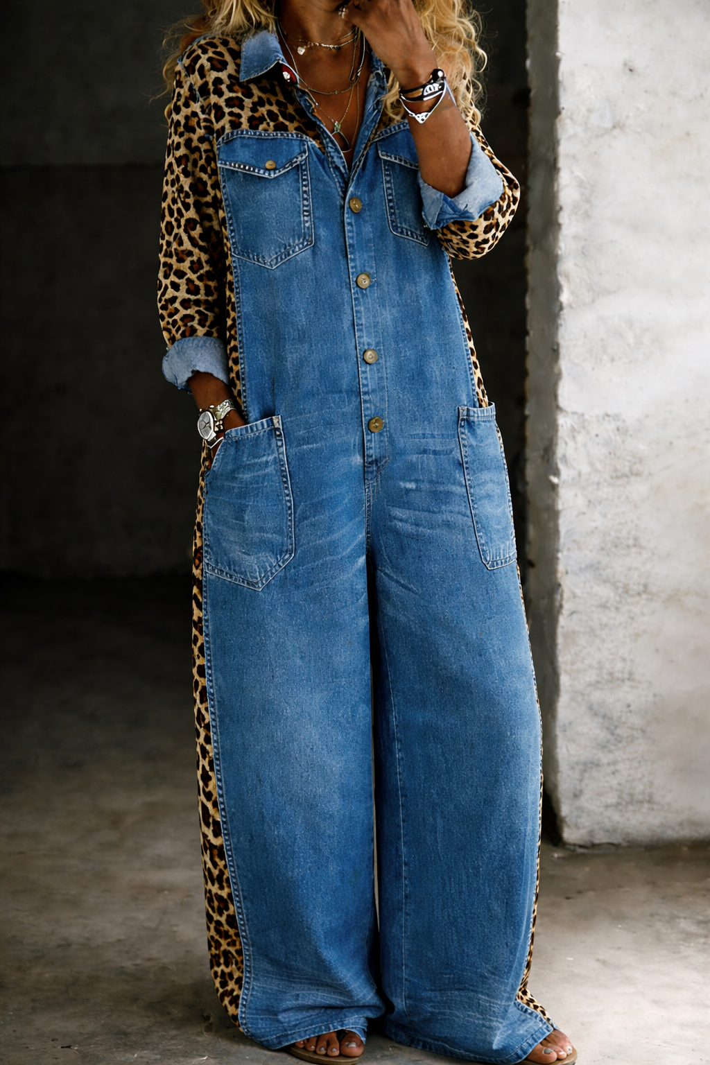 Amanda | Denim Jumpsuit with One-Piece Design