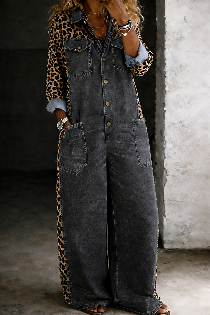 Amanda | Denim Jumpsuit with One-Piece Design