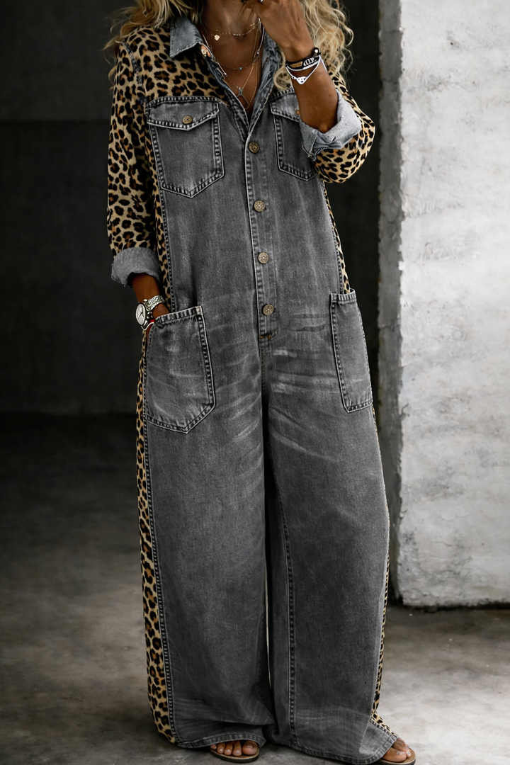 Amanda | Denim Jumpsuit with One-Piece Design