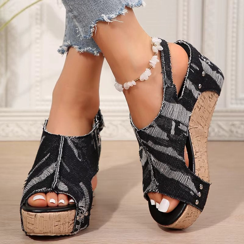 Deni | Wedge Sandals Beach