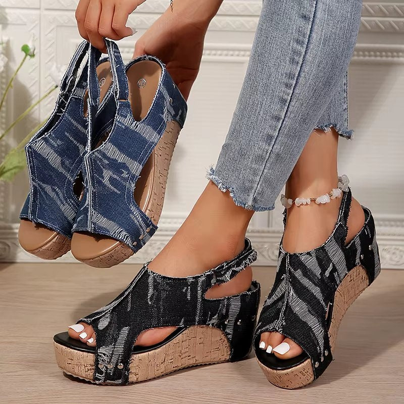 Deni | Wedge Sandals Beach