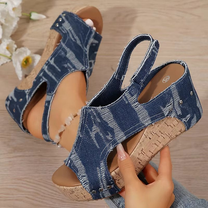 Deni | Wedge Sandals Beach