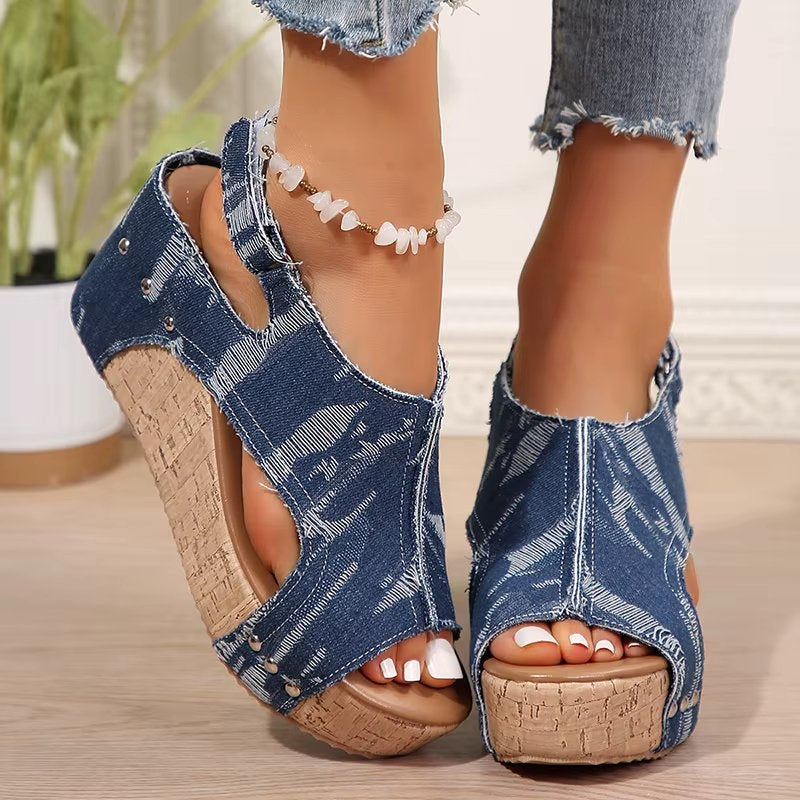 Deni | Wedge Sandals Beach