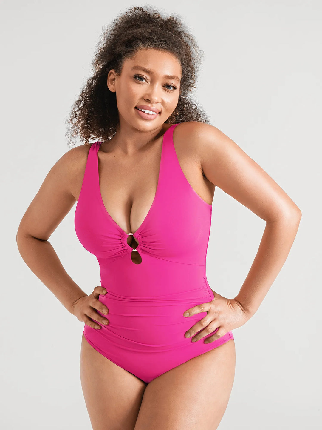 Ruched Tummy-Control One-Piece
