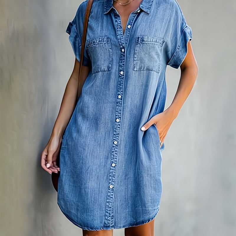 Helen | Classic Button-Up Shirt Dress