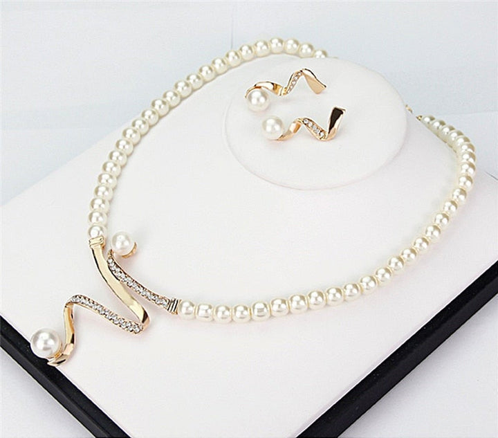 Dorothy | Pearl Crystal Jewelry Set