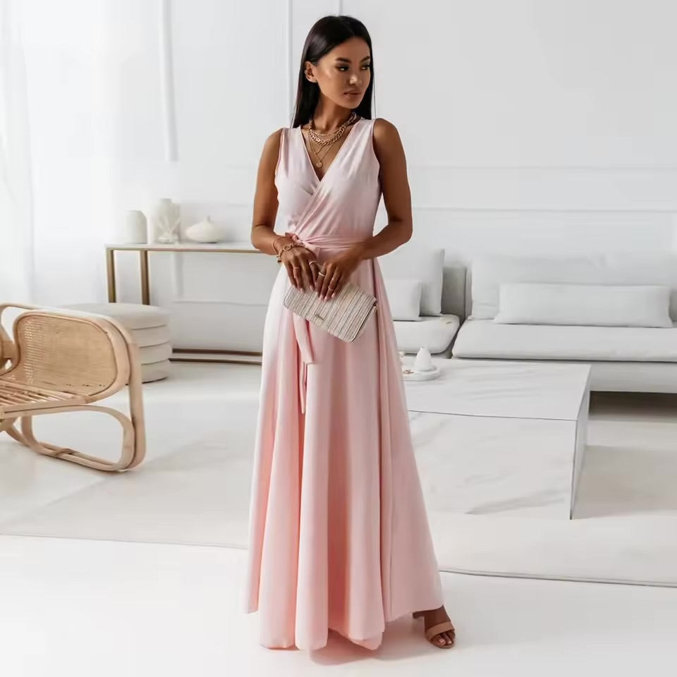 Valerina – Women's Loose A-line V-Neck Dress