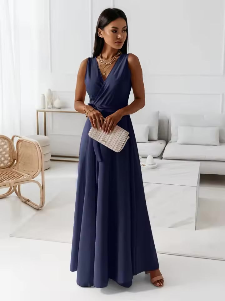 Valerina – Women's Loose A-line V-Neck Dress