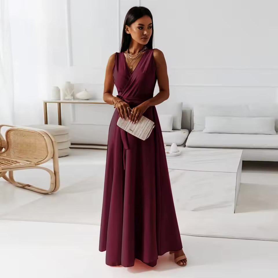 Valerina – Women's Loose A-line V-Neck Dress