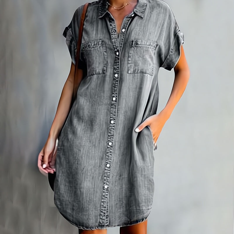 Helen | Classic Button-Up Shirt Dress