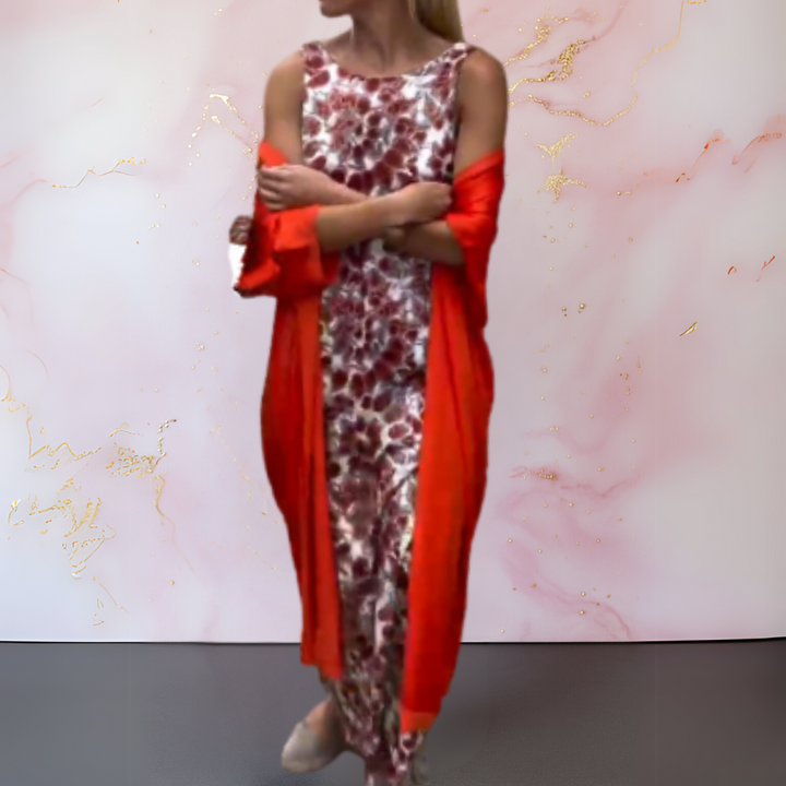 Melanie™ | Elegant Dress with Cardigan Beach