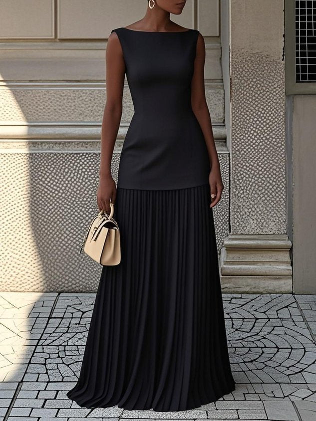 Serena | Flowing Pleated Maxi Dress