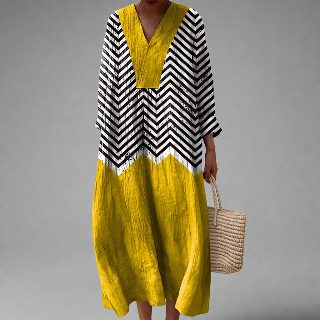 Juliana - Elegant Geometric Dress Beach