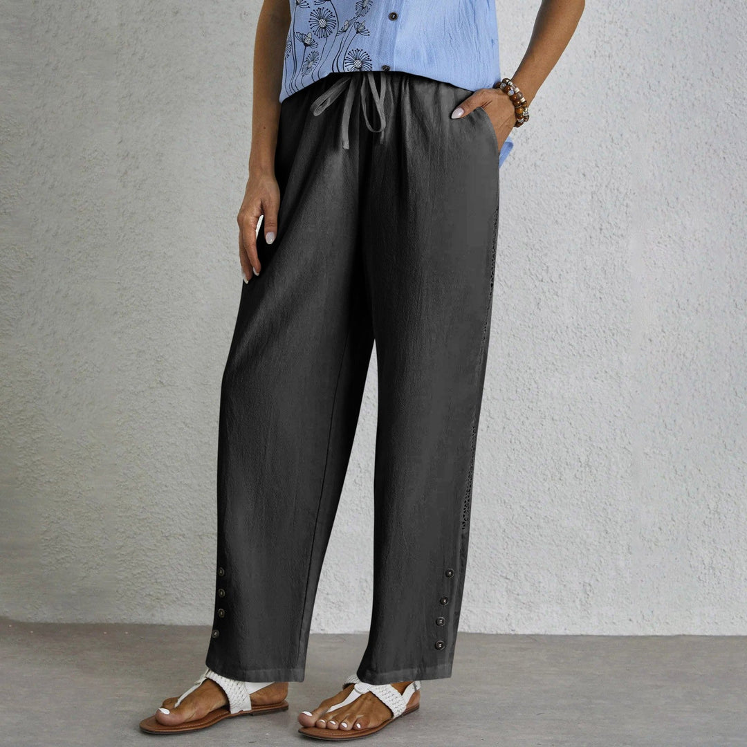 Shania - Buttoned Relaxed Pants
