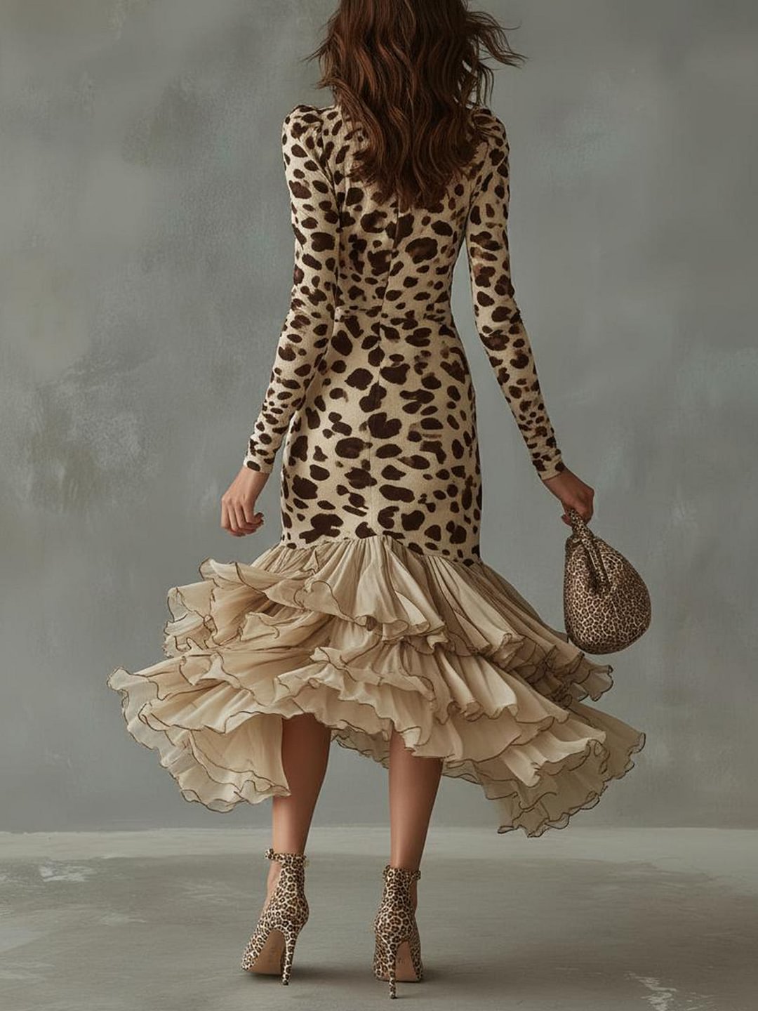 Eleonora · Frill Dress with Animal Print