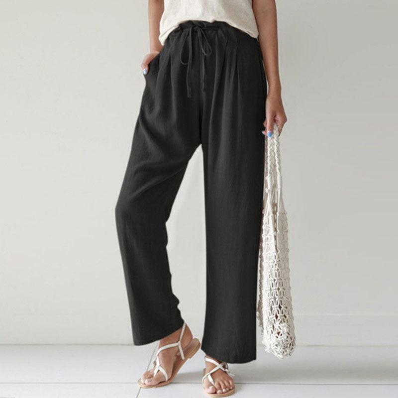 Vara - Relaxed Fit Drawstring Pants