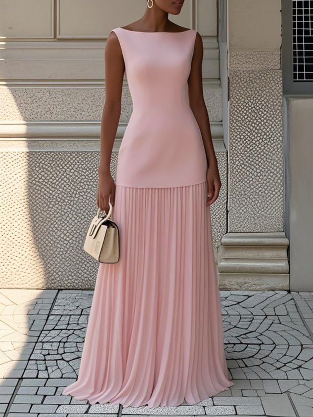 Serena | Flowing Pleated Maxi Dress
