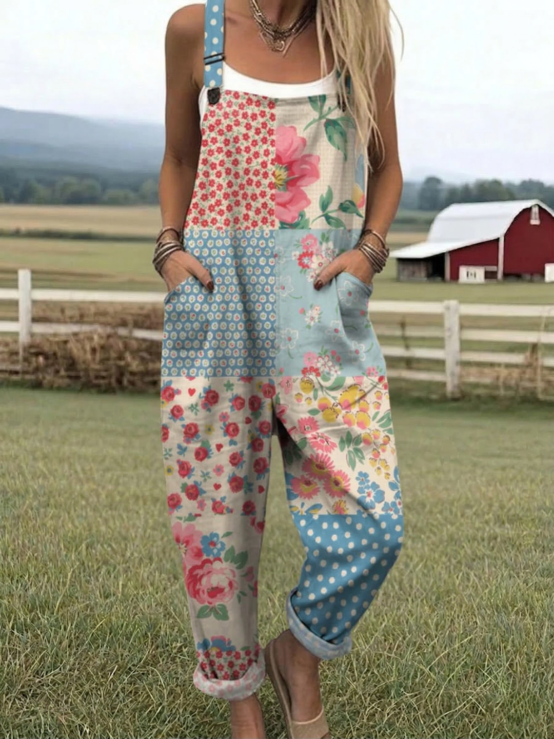 Frigg - Floral Patchwork Jumpsuit