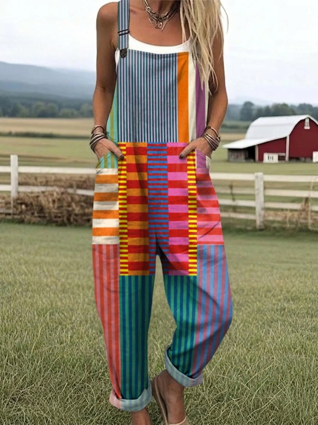 Sigrid - Colorful Striped Jumpsuit