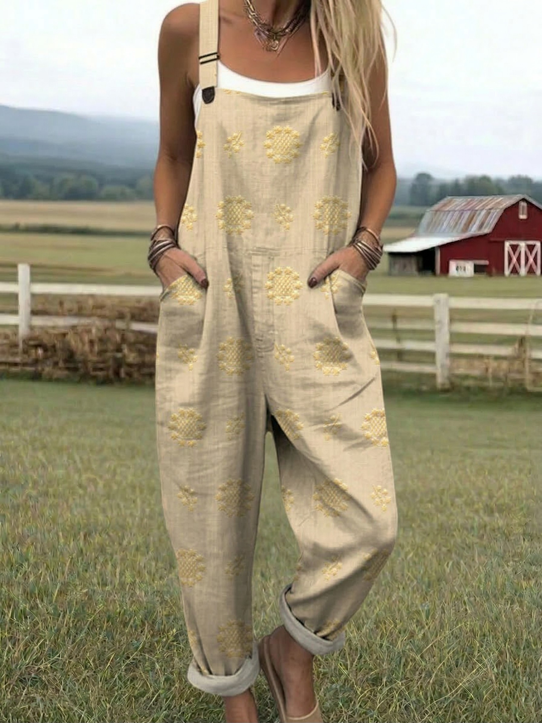 Freja - Casual Print Jumpsuit