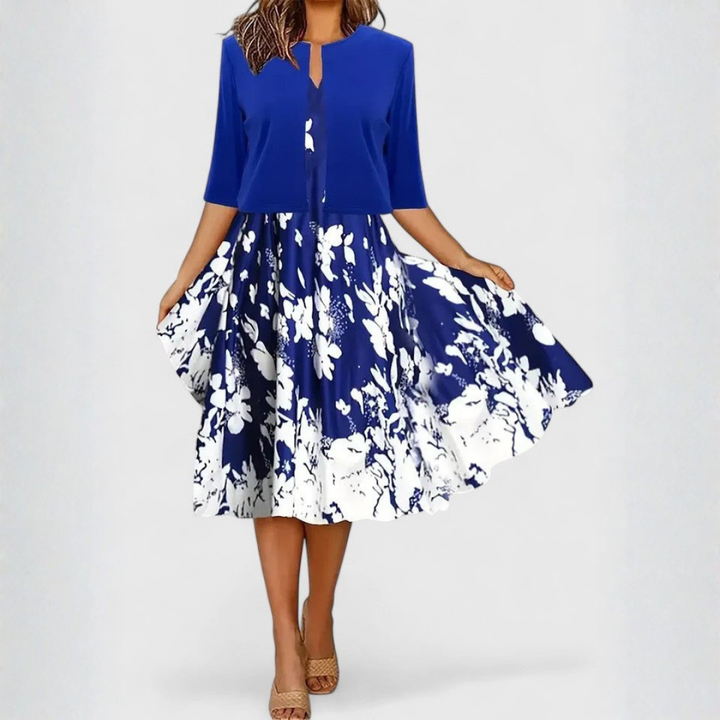 Chantal | Sophisticated Cotton Midi Dress