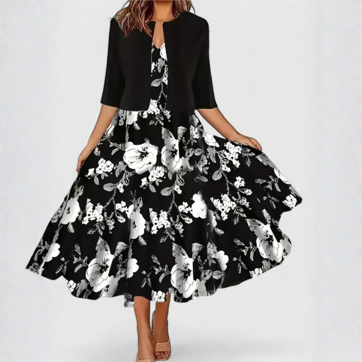 Chantal | Sophisticated Cotton Midi Dress