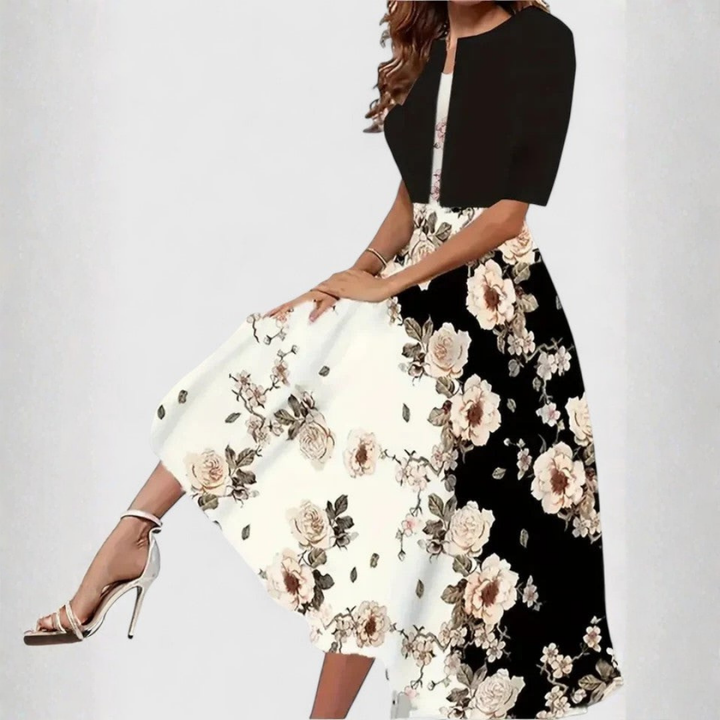 Chantal | Sophisticated Cotton Midi Dress