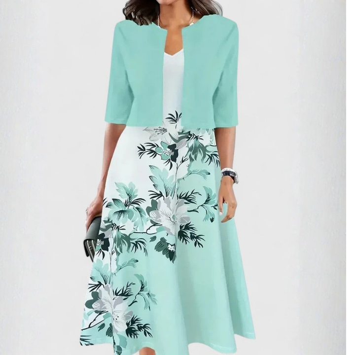 Chantal | Sophisticated Cotton Midi Dress