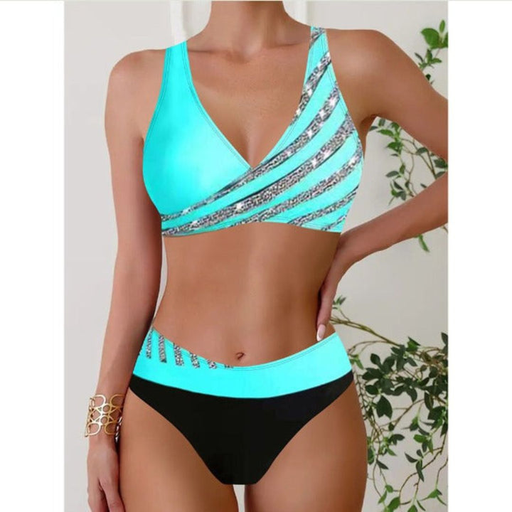 Zoë – Printed Halter Neck Bikini Top