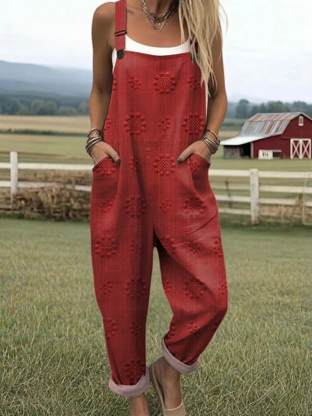 Freja - Casual Print Jumpsuit