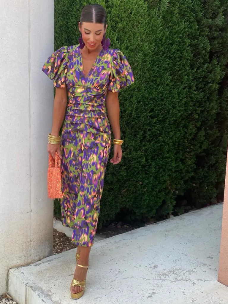 Stella & Grace™ | Vibrant Pleated Midi Dress