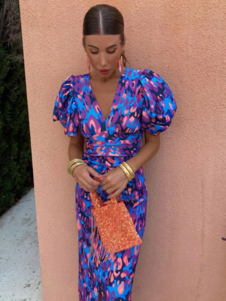 Stella & Grace™ | Vibrant Pleated Midi Dress