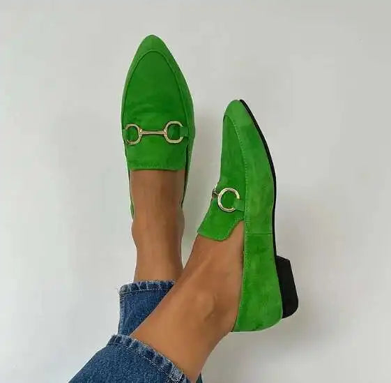 Lily | Classic Suede Loafers with Elegant Bit Accents