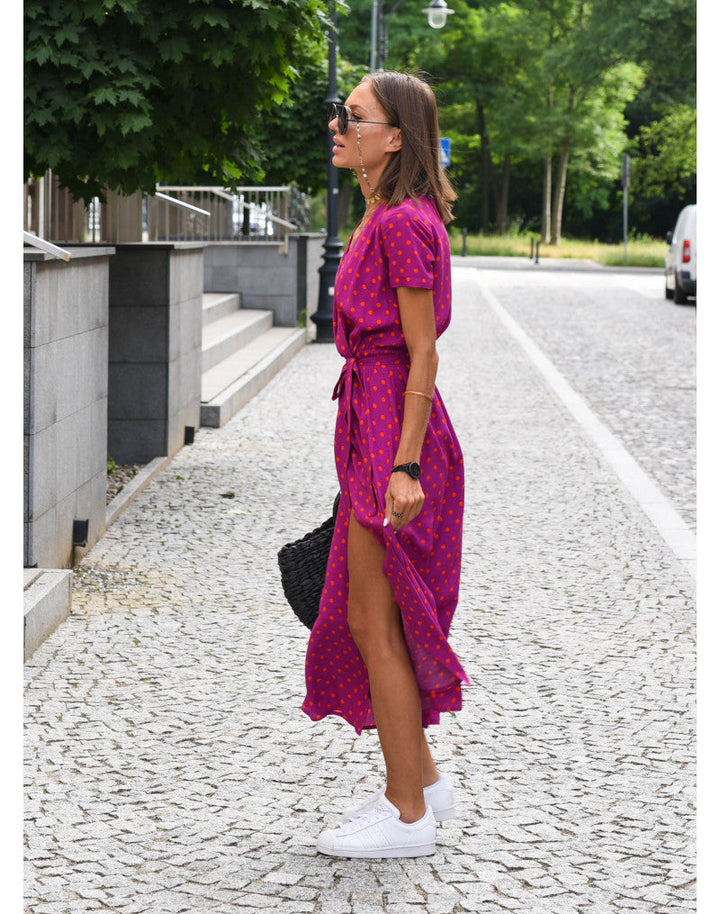 Judy | Chic Floral V-Neck Dress