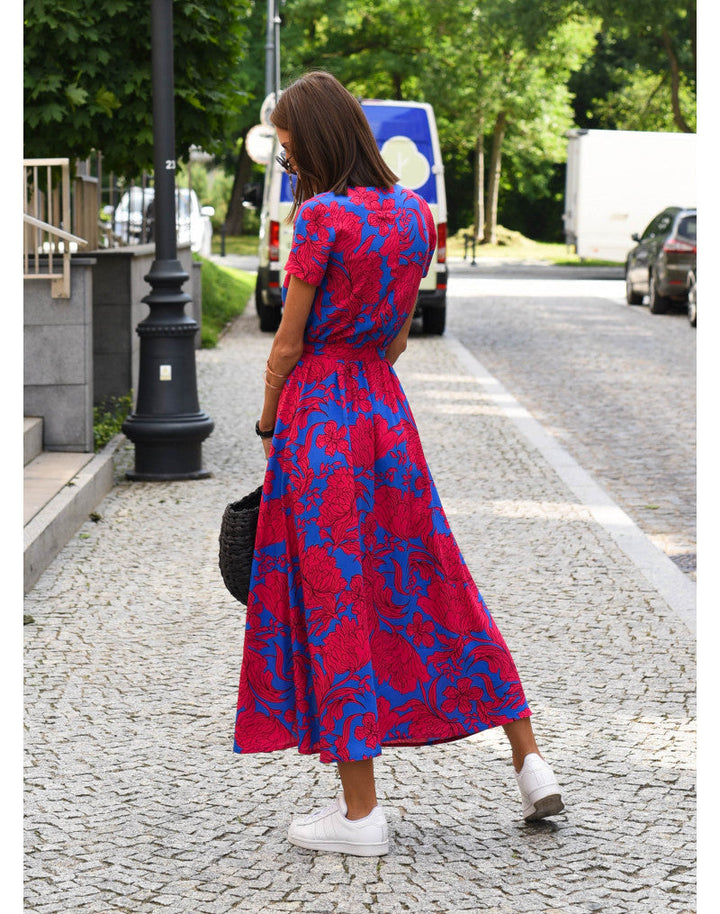 Judy | Chic Floral V-Neck Dress